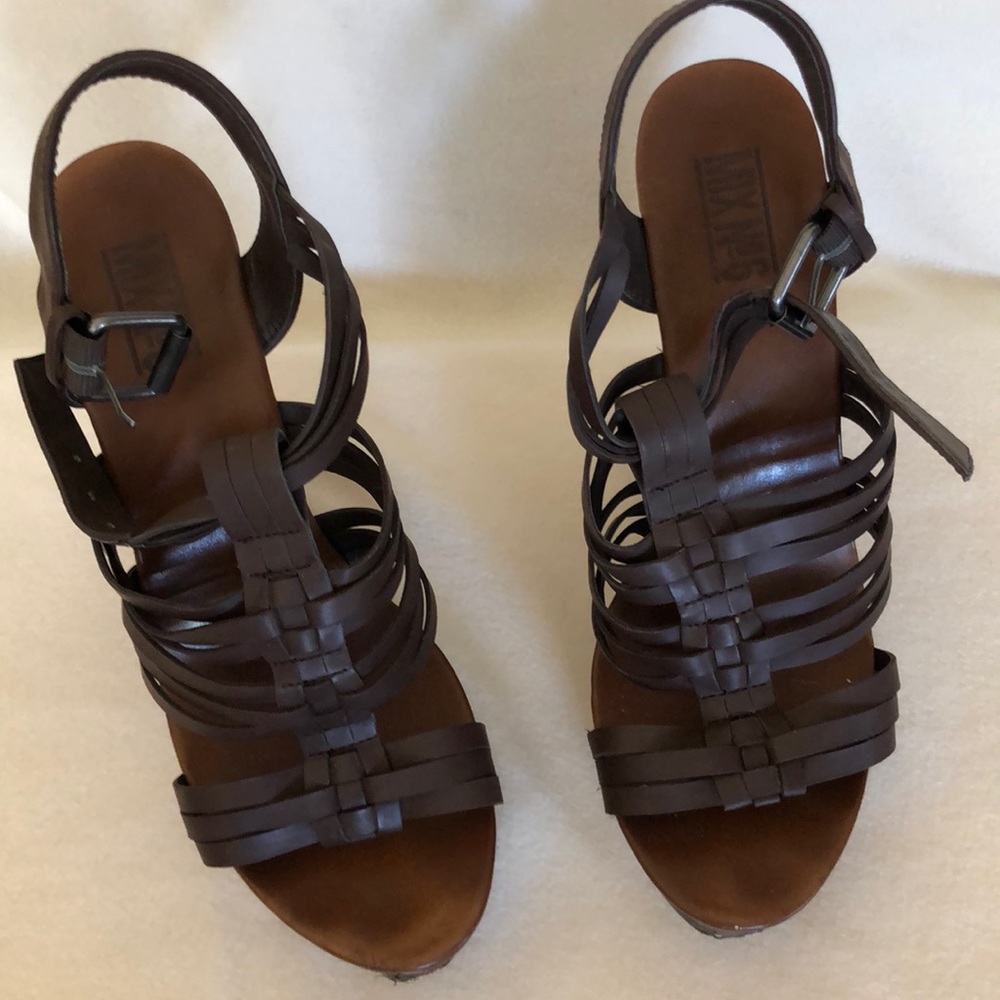 Mix No 6 - Brown High Wedges size 9 Medium